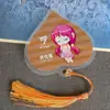 Marcador de Página em Forma de Coração com Nervuras de Folha Doze Constelações Folha Criativa DIY Estilo Chinês Gravado Exquisite Presente Papel Comemorativo
