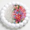 Cuentas Redondas de Resina con Purpurina Fina tipo Ojo de Gato Transparentes que Cambian de Color, Cuentas que Cambian de Color con UV, Cuentas para Accesorios de Joyería DIY