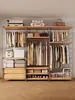 Guarda-Roupa Aberto Quarto de Casa Closet Prateleira de Metal de Chão Nova Combinação Japonesa Walk-In Guarda-Roupa de Pendurar