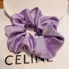 Anillo de salchicha liso color satén para mujer, de alta calidad, color sólido, cuerda para el cabello, accesorios para el cabello con forma de bola, estilo coreano, nuevos accesorios para el cabello para mujer al por mayor