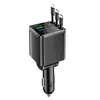 Reprodutor de MP3 para Carro Bluetooth Telefone Mãos Livres Acendedor de Cigarro para Carro Carregador USB Duplo Adaptador para Carro Carregamento Rápido