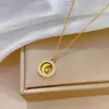 [Cuerpo entero de acero de titanio] Collar de oro real de estilo simple con diamantes de barro Xingyue en horno para mujer, accesorios de cadena de clavícula de celebridades de Internet