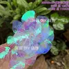 Escama de Dragón Sirena Iridiscente Concha Grande 40mm Lentejuelas Plegadas DIY Siete Colores Deslumbrante Escama de Pez Forma de Abanico Cuentas