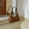 Bolso de Hombro Único Tendencia Nicho Estilo Coreano 2026 Otoño Nuevo Retro Alta Estética Bolso de Mujer para Viajes Diarios Bolso Cruzado de Temperamento