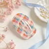 Pinza para el Cabello de Acetato Estampado Coreano Clip Oval Hueco Exquisito de Gama Alta Tamaño Grande para Mujeres Parte Trasera de la Cabeza Pinza de Pico de Pato Accesorios para el Cabello