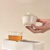 Gaiwan de Cerámica Una Olla Tres Tazas Regalo de Negocios Logo Corporativo Portátil para Exteriores Set de Té de Viaje Set de Tazas Rápidas