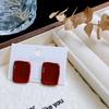 Shangren Shanghe pendientes de perlas rojas nuevos de otoño e invierno, aguja de plata s925, estilo coreano, pendientes elegantes de alta calidad para mujer