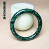 Pulseira de Jade Xizang Pedra Yaowang de Jade Jade Verde Nebuloso Natural Jade Verde Oliva Joia de Mão Feminina Pulseira de Pedra Yaowang de Jade Verde Nebuloso ao Vivo