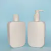Botella de Gel Desinfectante de Manos Sin Enjuague Pe500Ml1000Ml Spray de Presión con Varilla Larga Suministros Desinfectantes Botella de Plástico Cuadrada Plana