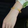 Nova pulseira estilo antigo feminina pulseira aberta de bambu alta qualidade estilo clássico de palácio chinês pulseira de imitação de jade Hetian