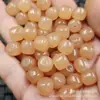 Raíz de Loto Rosa Estilo Antiguo Jade Cuentas Sueltas Cuarzo Color Caramelo Jadeíta Passepartout Pulsera DIY Collar Accesorios de Joyería Cuentas