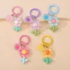 Llavero de Flor Transparente de Colores Creativo Accesorio para Bolsa Color Caramelo Colgante para Llavero Venta al por Mayor