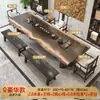 Nuevo estilo chino mesa de té oficina reunión simple madera maciza mesa de té mesa de té hogar una mesa cinco sillas juego completo mesa de té y silla