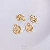 Pacote 14K Cor Dourada Real Preservação Auspicioso Paz Ruyi Fortuna Fortuna Redondo Marca Pingente Pulseira Pulseira Joia Pingente Pequeno