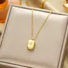 Colar de corpo inteiro em aço titânio, temperamento personalidade, best-seller transfronteiriço, feminino, banhado a ouro 18K, corrente clavícula, joia que não desbota