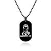 Accesorios Explosivos Acero Inoxidable Logo de Fútbol Cristiano Ronaldo Acero de Titanio Militar Collar Accesorio Versátil Personalizado para Hombre