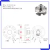 Eje giratorio de 360 grados, amortiguador giratorio unidireccional en forma de disco SSZ-42/M4, amortiguador de bisagra móvil para equipos e instrumentos