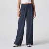 Calça Larga de Cintura Alta Exclusiva Transfronteiriça Estilo Europeu e Americano Solta com Caimento Respirável Secagem Rápida Casual Esportiva Longa Item Quente de Verão