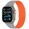 Adecuado para Apple Watch Ultra9876543210 Generación Se Correa de Reloj de Silicona Suave Magnética con Textura de Grano