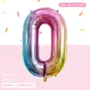 Novo Produto Balões Digitais Versão Americana 16 polegadas Decoração de Cena para Festa de Aniversário Balões de Folha de Alumínio Fabricante Atacado