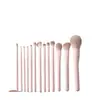 Conjunto de Pincéis de Maquiagem Flor de Pessegueiro com 13 Peças: Pincéis para Blush e Sombra, Pincéis para Contorno e Sombra do Nariz, Conjunto Completo para Iniciantes