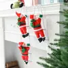 2026 Nuevas Decoraciones Navideñas Adornos para Árbol de Navidad Papá Noel Trepador Cuerda de Trepar Juguete Escena Arreglo de Ambiente