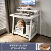 Escritorio de Computadora, Escritorio Pequeño, Mini Mesa Móvil de Estudio para Laptop, Mesa de Noche Simple para Apartamento Pequeño en Dormitorio