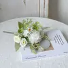 Flores Falsas, Ramos Artificiales, Rosas Pequeñas Frescas Cepilladas, Hortensias, Flores de Seda, Flores de Plástico, Flores Secas, Ramos, Decoraciones de Boda