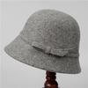 Gorro de pescador de lana estilo Hepburn para mujer, estilo francés, retro, para otoño e invierno, cálido, para madre, pequeño, estilo Chanel, para hija.