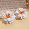 Pendientes de Flor Tridimensionales de Cuentas de Vidrio Acrílico Europeos y Americanos, Estilo Fresco y Festivo, Pendientes Elegantes y de Alta Gama para Mujer