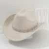 Chapéus Europeus Masculinos e Femininos com Diamantes Quadrados em Padrão de Água, Cintos Irregulares de Pedras Preciosas e Chapéus Personalizados para Casamentos e Festas