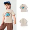 Balabala Roupas Infantis Camiseta Infantil 100% Algodão Manga Curta para Meninos Novidades Primavera e Verão 2025 Absorvente de Umidade e Secagem Rápida Tendência