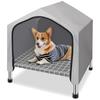 Cama para Cães, Cama para Gatos, Elevada, Respirável, Removível, Cama Portátil para Animais de Estimação para Interior e Exterior