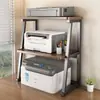 Estante de almacenamiento para impresora de escritorio, organizador multicapa para archivos y papel A4, estante de almacenamiento para copiadora ajustable en altura para oficina en casa