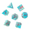 Dados de Resina Jogo de Mesa DND Dungeons & Dragons COC Roleplaying TRPG Cthulhu Poliédricos D4-D20 Conjunto de 7 Peças