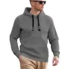 Comercio Exterior Nuevo de Amazon Transfronterizo Sudadera Casual con Capucha de Jacquard a Cuadros para Hombre con Bolsillo Grande