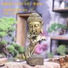Decoração de Buda de Salão de Chá de Flores de Jardinagem Chinesa Sakyamuni Decoração de Paisagismo de Entrada de Casa Decoração de Buda