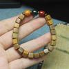 Pulseira quadrada de sândalo verde atacado pulseira de açúcar pequenas contas de batata doce para homens e mulheres contas de rosário atacado