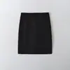 Falda Básica Sexy Ajustada de Color Puro para Mujer 2025 Principios de Otoño Versátil Elástica Ajustada Cadera Falda Midi