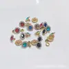 Aretes de Girasol de Vidrio con Diamantes DIY Decoración para Ropa Zapatos Tachuelas Flor Pedrería Bolsas Tapa Metálica Accesorios para Uñas