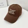 Gorra de Béisbol Bordada con Letras Ins Estilo Coreano para Hombres, Gorra de Moda Urbana de Ala Ancha para Circunferencia de Cabeza Grande, Gorra de Pico Profundo para Adelgazar el Rostro para Mujeres