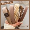 Diadema de Color Café con Leche Estilo Francés para Mujer, Nueva Diadema Versátil de Alta Altura Craneal 2023, Accesorio Retro para el Cabello para Mechones Sueltos
