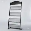 Yinghao Arte em Ferro Porta-Revistas Porta-Jornais Porta-Documentos Prateleira de Exposição para Armazenamento Porta-Folhetos Livros Suporte Simples de Chão para Página Única