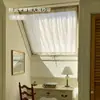 Cortina de Lino Estilo Francés para tragaluz, Parasol para Techo Inclinado, Ventana de Techo en Ático, Malla Protectora Solar sin Taladro