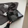 Bolsa de Grande Capacidade para Mulheres Verão 2025 Nova Moda Costura Múltiplas Costas Casual Ombro Transversal Bolsa Tote de Nicho
