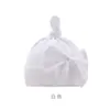 2023 comercio exterior gorro fetal infantil gorro de bebé con lazo color liso cola gorro pullover para recién nacido 0-1