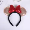 Venta Caliente Diadema Orejas de Lazo Diadema Diadema Ropa para la Cabeza de Parque Infantil Pasador Adultos Niños Orejas de Conejo