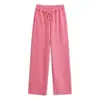 Cintura Elástica Chica Atrevida Pantalones Casuales Sueltos Moda Mujer Versátil Cordón Estilo Americano Deportivos Pierna Ancha Pantalones de Chándal Casuales Venta al por Mayor