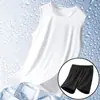 Traje Deportivo para Hombre Secado Rápido Chaleco para Correr Shorts Verano Entrenamiento Seda de Hielo Sin Mangas Camiseta Exportación Transfronteriza Venta al por Mayor