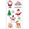 Adesivo de Tatuagem Temporária de Natal Transfronteiriço Novo Infantil Desenho Animado Festa de Feriado Papai Noel Boneco de Neve Adesivo À Prova D'água